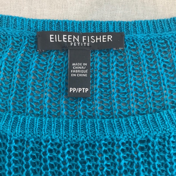 Teal Linen Sweater - Picture 4 of 4